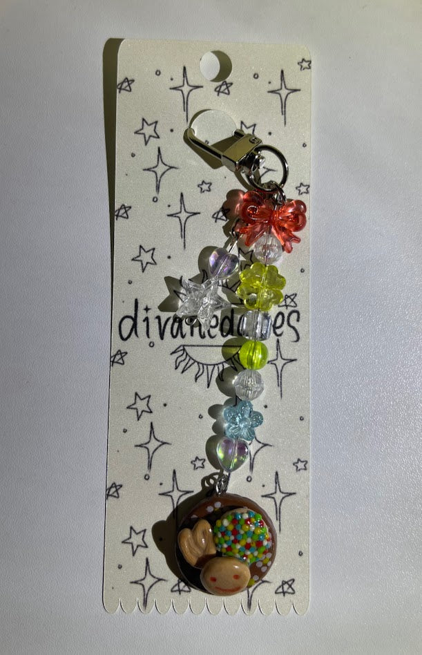 PAN DULCE POLYMER CLAY KEYCHAIN