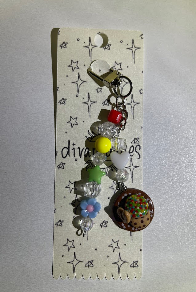 PAN DULCE POLYMER CLAY KEYCHAIN