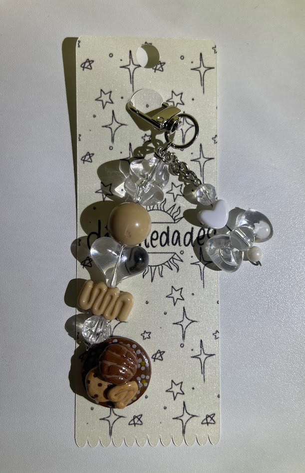 PAN DULCE POLYMER CLAY KEYCHAIN