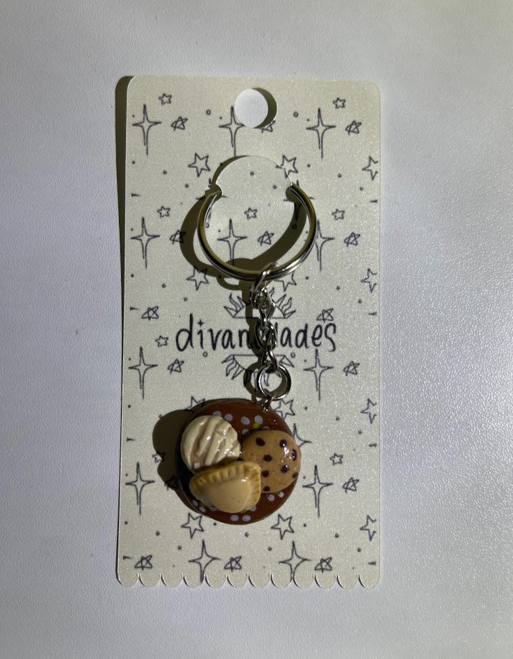 PAN DULCE POLYMER CLAY KEYCHAIN