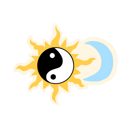 CELESTIAL YIN YANG SUN AND MOON STICKER
